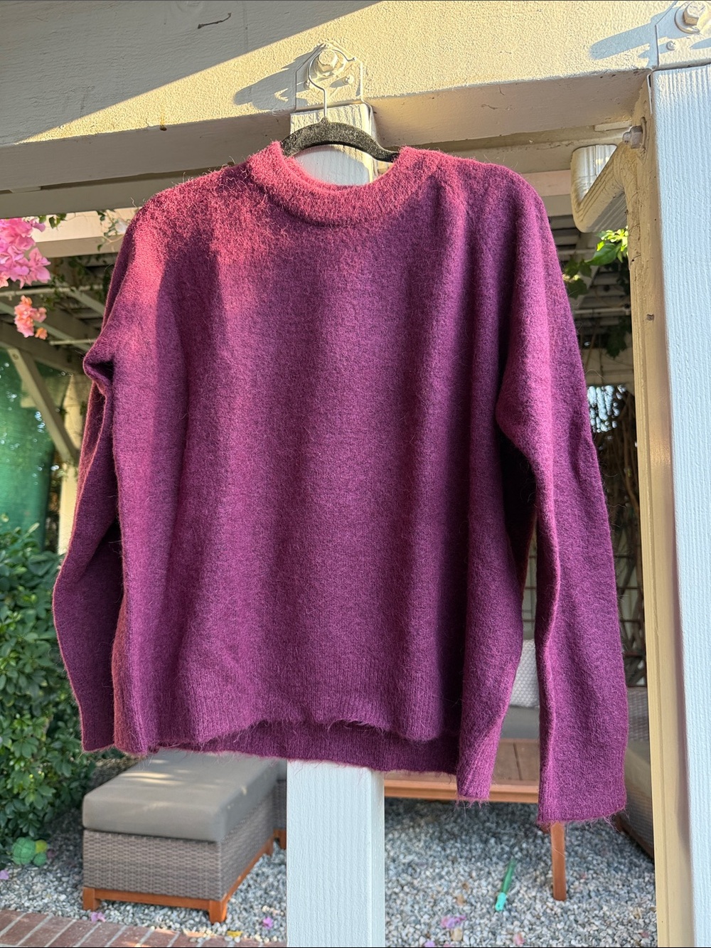 Zara Women's Crewneck Sweater in Berry Purple